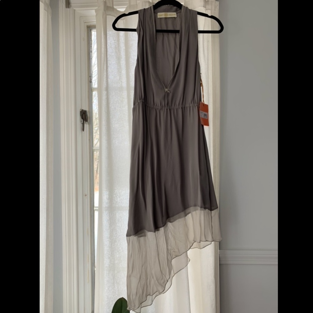 Ramy Brook Gray Zip-up Dress size S